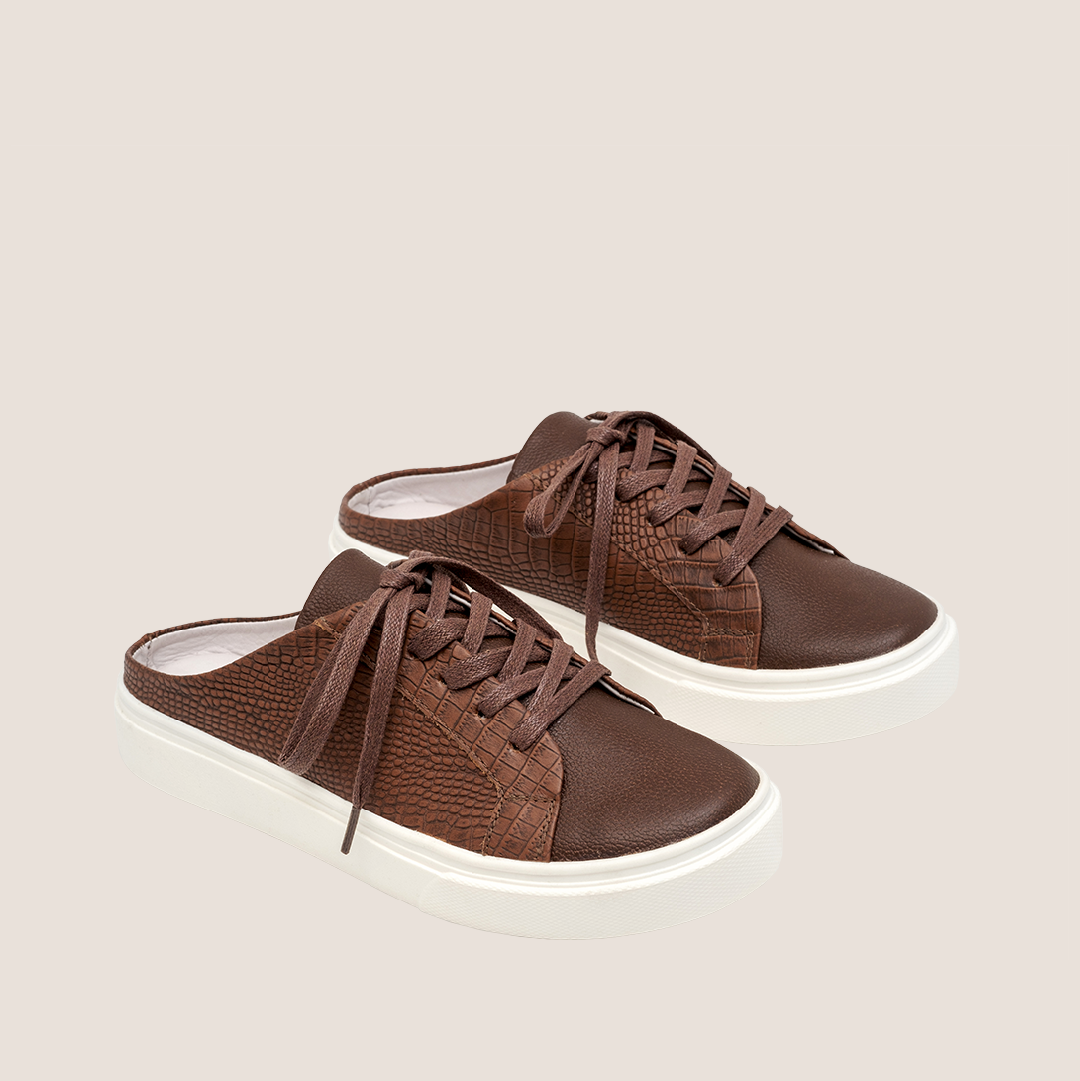 Tenis Destal Bajo Folia - Café