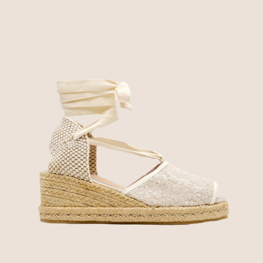 Cadiz Baja Textile Sequin - White