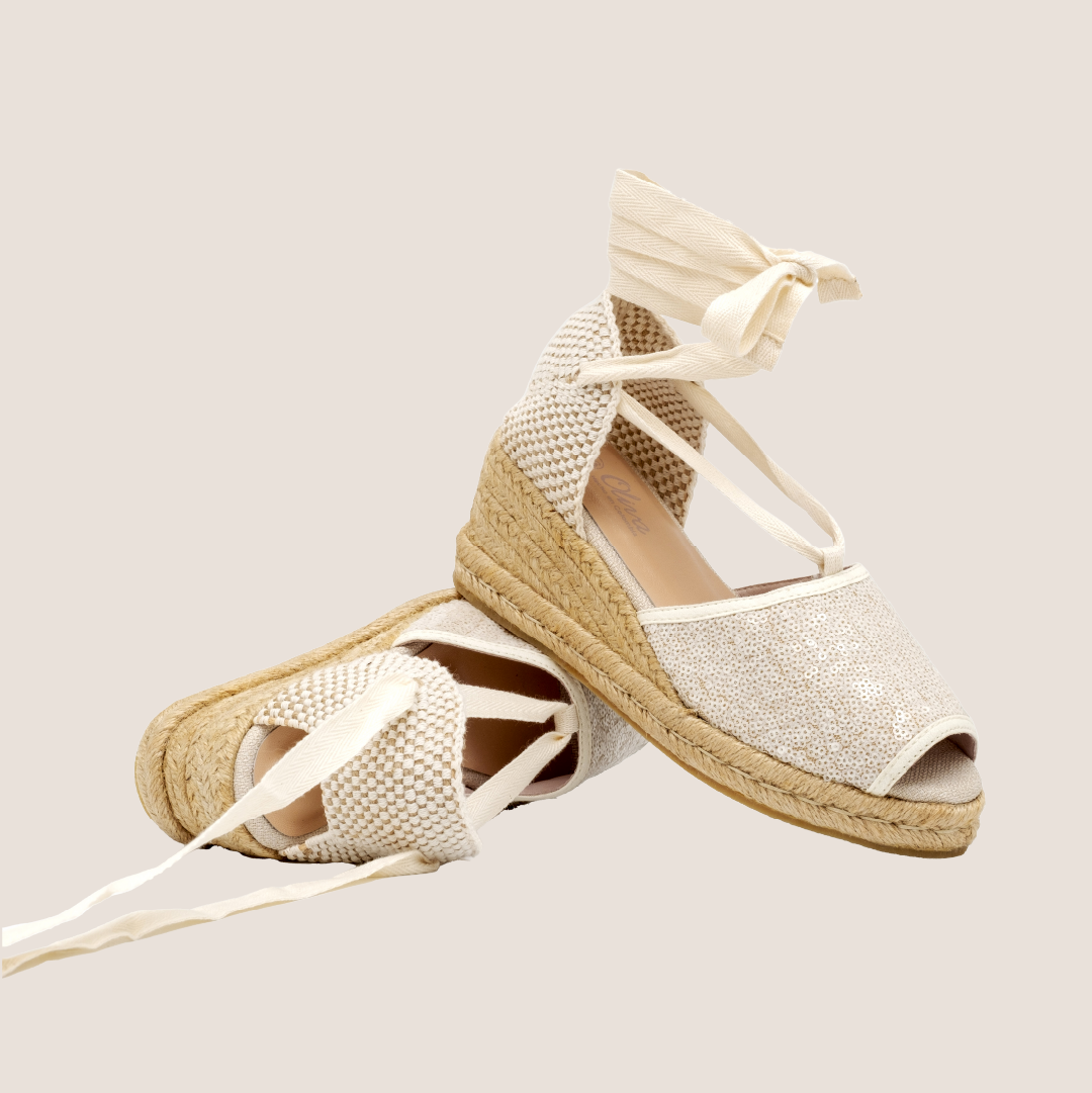 Cadiz Baja Textile Sequin - White