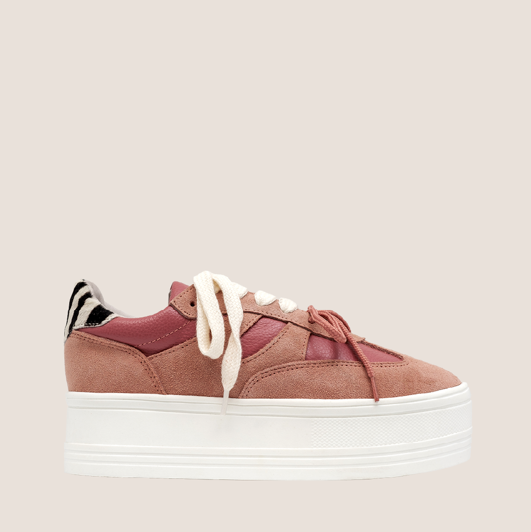P Africa Leather Tennis Shoes - Pink Poma