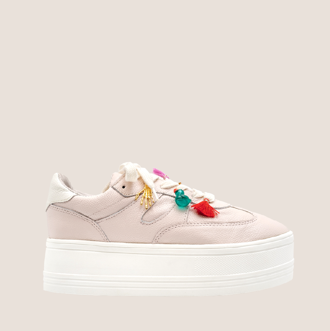P Joy Leather Sneakers - Pink
