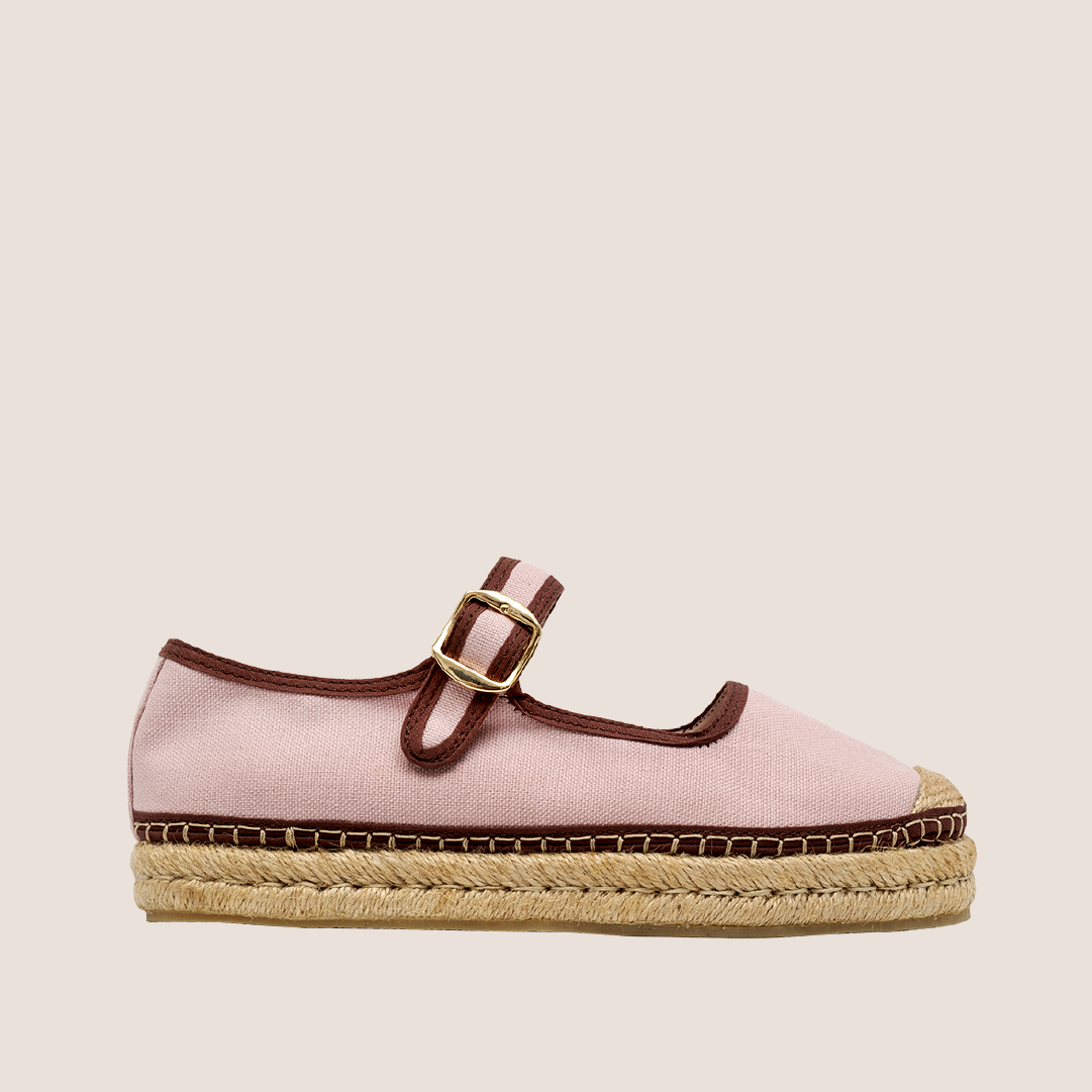 Mafalda Textile Espadrille - Nude x Café