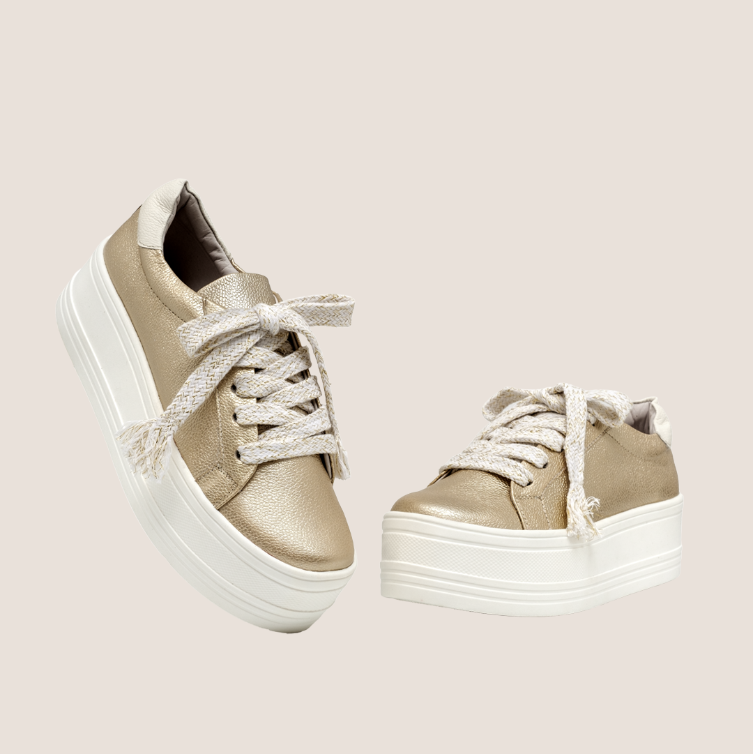 P Folia Tennis Shoes - Gold
