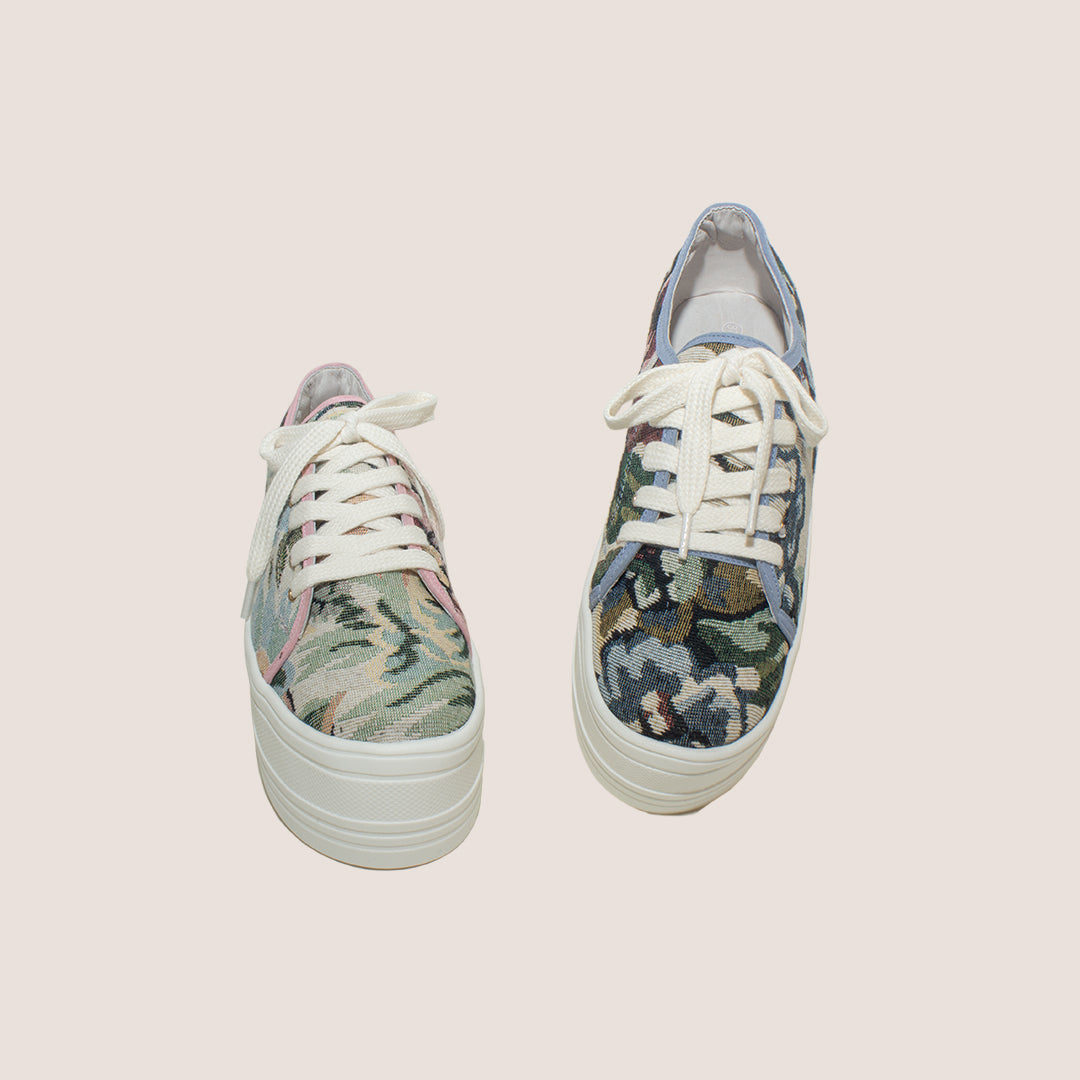 Tennis P Textile - Green Flowers