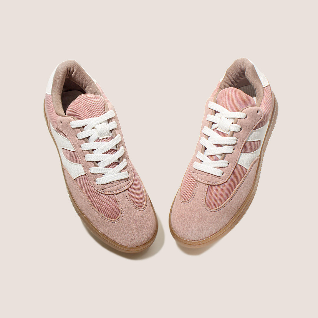 Low Textile Tennis Shoes - Guava