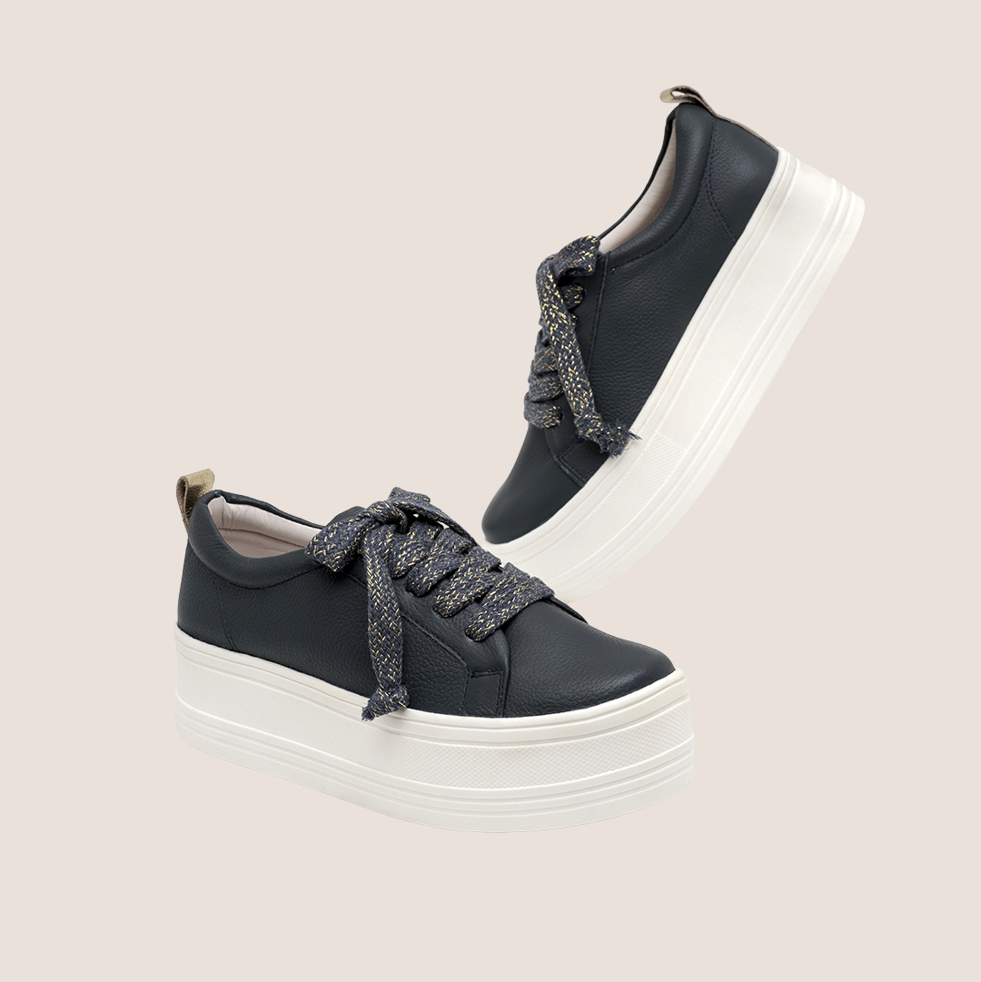 Malta Leather P Tennis Shoes - Blue