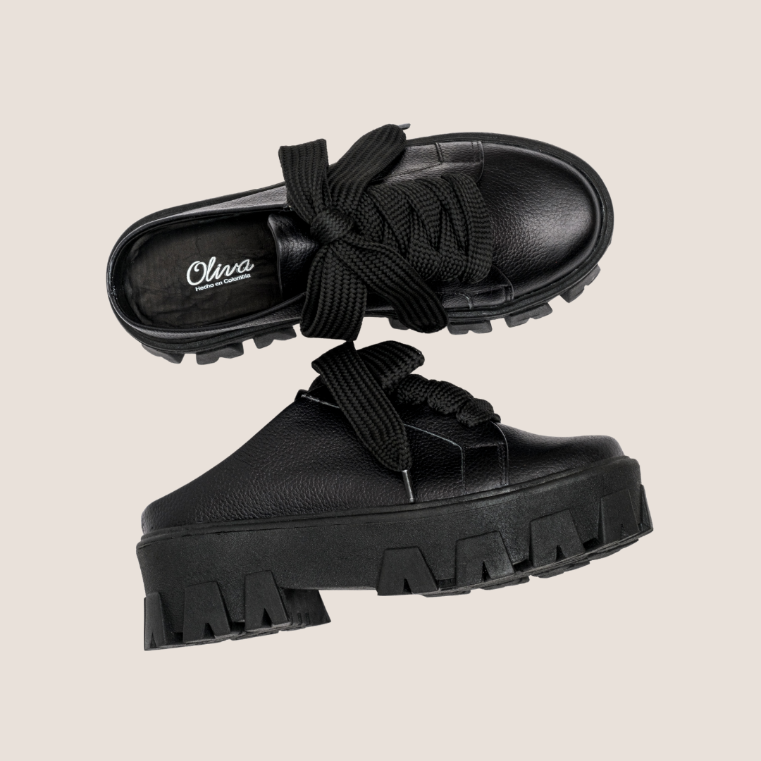 Pt Destal Leather Tennis Shoes - Black
